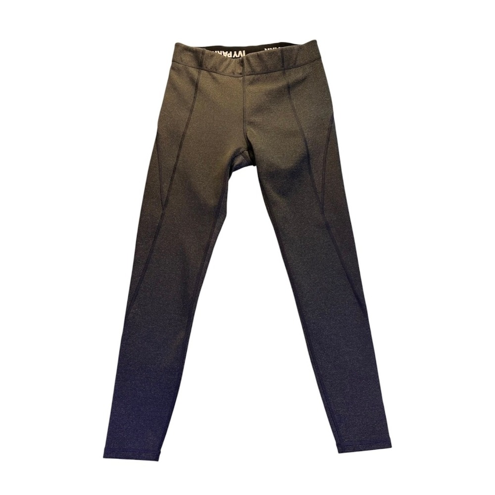 Ivy Park Womens Charcoal Gray Activewear Leggings M Zipper Pocket Athletic Yoga‎